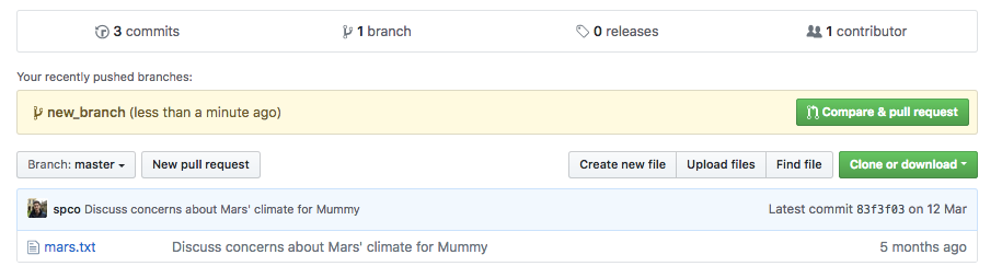 Compare and Pull Request